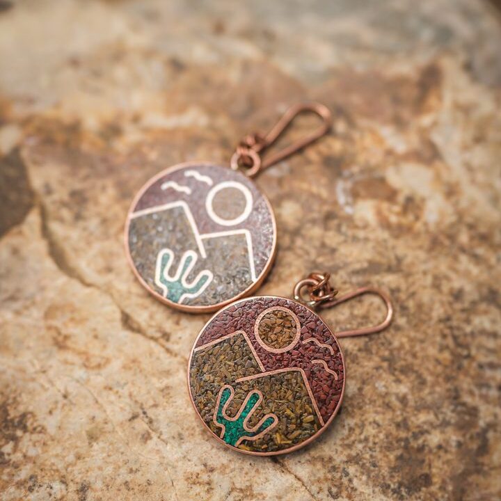 Aro de cobre con diseño - Imagen 2